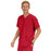 Medline Madison ave Unisex Stretch Fabric Scrub Top with 3 Pockets - Madison ave Unisex Scrub Top with 3 Pockets, Size L, Red - 5515REDL