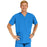 Medline Madison ave Unisex Stretch Fabric Scrub Top with 3 Pockets - Madison ave Unisex Scrub Top with 3 Pockets, Size S, Royal Blue - 5515RYLS