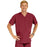 Medline Madison ave Unisex Stretch Fabric Scrub Top with 3 Pockets - Madison ave Unisex Scrub Top with 3 Pockets, Size 5XL, Wine - 5515WNE5XL