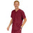 Medline Madison ave Unisex Stretch Fabric Scrub Top with 3 Pockets - Madison ave Unisex Scrub Top with 3 Pockets, Size M, Wine - 5515WNEM