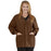 Medline Lincoln ave Unisex Stretch Fabric Scrub Jacket with 3 Pockets - Unisex Lincoln Ave. Cuffed Jacket, Chocolate Brown, Size S - 5542CHCS