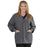 Medline Lincoln ave Unisex Stretch Fabric Scrub Jacket with 3 Pockets - Unisex Lincoln Ave. Cuffed Jacket, Charcoal, Size 4XL - 5542CHR4XL