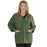 Medline Lincoln ave Unisex Stretch Fabric Scrub Jacket with 3 Pockets - Unisex Lincoln Ave. Cuffed Jacket, Olive Green, Size 2XS - 5542OLVXXS