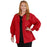 Medline Lincoln ave Unisex Stretch Fabric Scrub Jacket with 3 Pockets - Unisex Lincoln Ave. Cuffed Jacket, Red, Size 4XL - 5542RED4XL