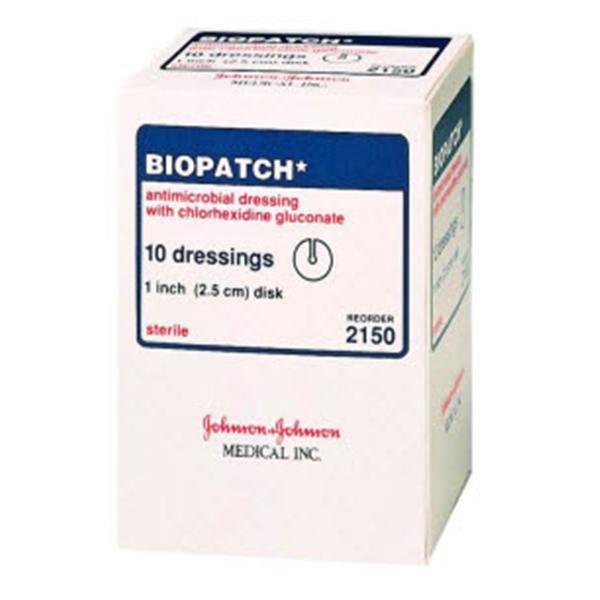 Ethicon a J & J Company Dressing Protective Disk Bio-Patch CHG 1" 6-12Fr Strl 10/Bx, 4 BX/CA (4150)