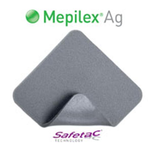 Molnlycke Healthcare (Regent) Dressing Mepilex Ag PU Fm 6x6" Strl Mld Adh Gntl Adh Abs LF 5/Bx