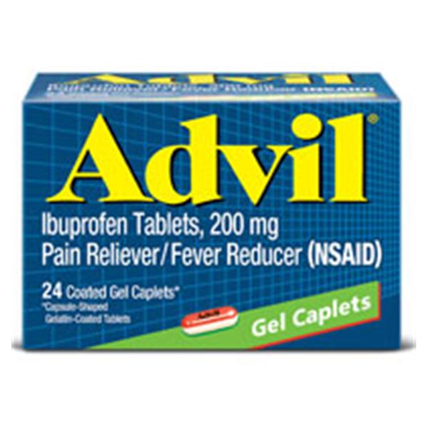 Pfizer Consumer Health Advil 200mg Gel Caplets 24/Bx, 72 BX/CA (0573-0165-20)