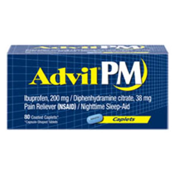 Pfizer Consumer Health Advil PM 200mg/38mg Caplets 80/Bt, 36 BT/CA (0573-0164-40)