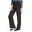 Medline Ocean Ave Women's Stretch Fabric Support Waistband Scrub Pants - Ocean ave Women's Support Waistband Scrub Pants with Cargo Pocket, Size L Tall Inseam, Black - 5560BLKLT