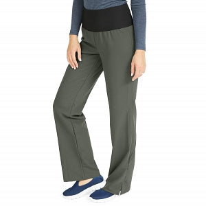 Medline Ocean Ave Women's Stretch Fabric Support Waistband Scrub Pants - Ocean ave Women's Support Waistband Scrub Pants with Cargo Pocket, Size L Tall Inseam, Olive - 5560OLVLT