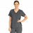 Medline Michigan ave Women's Yoga-Style Stretch Scrub Top with 1 Pocket - Michigan ave Women's Yoga-Style Stretch Scrub Top with 1 Pocket, Size L, Charcoal - 5564CHRL