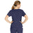 Medline Michigan ave Women's Yoga-Style Stretch Scrub Top with 1 Pocket - Michigan ave Women's Yoga-Style Stretch Scrub Top with 1 Pocket, Size L, Navy - 5564NVYL