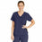 Medline Michigan ave Women's Yoga-Style Stretch Scrub Top with 1 Pocket - Michigan ave Women's Yoga-Style Stretch Scrub Top with 1 Pocket, Size L, Navy - 5564NVYL