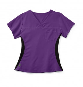 Medline Michigan ave Women's Yoga-Style Stretch Scrub Top with 1 Pocket - Michigan ave Women's Yoga-Style Stretch Scrub Top with 1 Pocket, Size L, Regal Purple - 5564RPLL