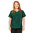 Medline California ave Women's Yoga-Style Stretch Scrub Top with Pockets - California Ave Scrub Top, Yoga with Pockets, Hunter Green , Size L - 5565HTRL