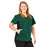 Medline California ave Women's Yoga-Style Stretch Scrub Top with Pockets - California Ave Scrub Top, Yoga with Pockets, Hunter Green , Size L - 5565HTRL