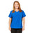 Medline California ave Women's Yoga-Style Stretch Scrub Top with Pockets - California Ave Scrub Top, Yoga with Pockets, Royal, Size L - 5565RYLL