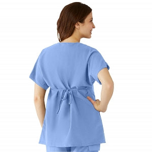 Medline Charlotte ave Women's Maternity Scrub Top - Charlotte ave Maternity Scrub Top, Size L, Ceil Blue - 5568CBLL