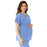 Medline Charlotte ave Women's Maternity Scrub Top - Charlotte ave Maternity Scrub Top, Size XS, Ceil Blue - 5568CBLXS