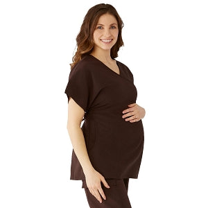 Medline Charlotte ave Women's Maternity Scrub Top - Charlotte ave Maternity Scrub Top, Size M, Chocolate - 5568CHCM