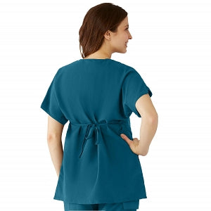 Medline Charlotte ave Women's Maternity Scrub Top - Charlotte ave Maternity Scrub Top, Size L, Caribbean Blue - 5568CRBL