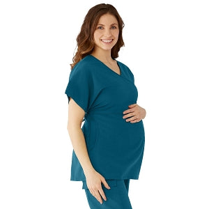 Medline Charlotte ave Women's Maternity Scrub Top - Charlotte ave Maternity Scrub Top, Size S, Caribbean Blue - 5568CRBS