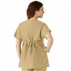 Medline Charlotte ave Women's Maternity Scrub Top - Charlotte ave Maternity Scrub Top, Size L, Khaki - 5568KHKL