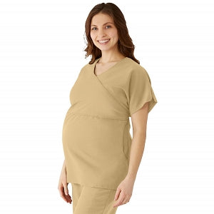 Medline Charlotte ave Women's Maternity Scrub Top - Charlotte ave Maternity Scrub Top, Size XS, Khaki - 5568KHKXS