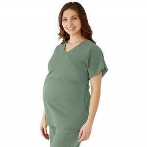 Medline Charlotte ave Women's Maternity Scrub Top - Charlotte ave Maternity Scrub Top, Size L, Olive - 5568OLVL