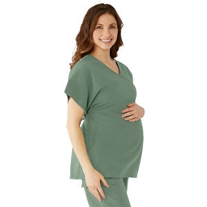 Medline Charlotte ave Women's Maternity Scrub Top - Charlotte ave Maternity Scrub Top, Size L, Olive - 5568OLVL