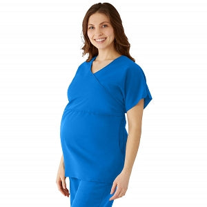 Medline Charlotte ave Women's Maternity Scrub Top - Charlotte ave Maternity Scrub Top, Size L, Royal Blue - 5568RYLL