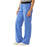 Medline Pacific ave Women's Stretch Fabric Wide Waistband Scrub Pants - Pacific ave Women's Wide Waistband Scrub Pants with Cargo Pocket, Size L Petite Inseam, Ceil Blue - 5570CBLLP