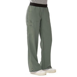 Pacific ave Women's Wide Waistband Scrub Pants with Cargo Pocket