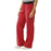 Medline Pacific ave Women's Stretch Fabric Wide Waistband Scrub Pants - Pacific ave Women's Wide Waistband Scrub Pants with Cargo Pocket, Size L Regular Inseam, Red - 5570REDL