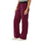 Medline Pacific ave Women's Stretch Fabric Wide Waistband Scrub Pants - Pacific ave Women's Wide Waistband Scrub Pants with Cargo Pocket, Size L Petite Inseam, Wine - 5570WNELP