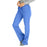 Medline Melrose ave Women's Stretch Fabric Boot Cut Scrub Pants - Melrose ave Women's Drawstring / Elastic Waist Boot Cut Scrub Pants with 3 Pockets, Size L Petite Inseam, Ceil Blue - 5580CBLLP