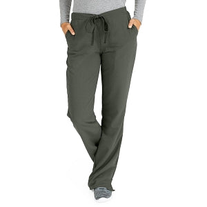 Medline Melrose ave Women's Stretch Fabric Boot Cut Scrub Pants - Melrose ave Women's Drawstring / Elastic Waist Boot Cut Scrub Pants with 3 Pockets, Size L Regular Inseam, Olive - 5580OLVL