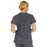 Medline Berkeley ave Women's Stretch Fabric Tunic Scrub Top with Pockets - Berkeley ave Women's Tunic Scrub Top with 3 Pockets, Size L, Charcoal - 5582CHRL