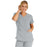 Medline Berkeley ave Women's Stretch Fabric Tunic Scrub Top with Pockets - Berkeley ave Women's Tunic Scrub Top with 3 Pockets, Size 3XL, Light Gray - 5582GRYL