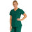 Medline Berkeley ave Women's Stretch Fabric Tunic Scrub Top with Pockets - Berkeley ave Women's Tunic Scrub Top with 3 Pockets, Size L, Hunter Green - 5582HTRL