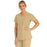 Medline Berkeley ave Women's Stretch Fabric Tunic Scrub Top with Pockets - Berkeley ave Women's Tunic Scrub Top with 3 Pockets, Size L, Khaki - 5582KHKL