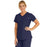 Medline Berkeley ave Women's Stretch Fabric Tunic Scrub Top with Pockets - Berkeley ave Women's Tunic Scrub Top with 3 Pockets, Size L, Navy - 5582NVYL