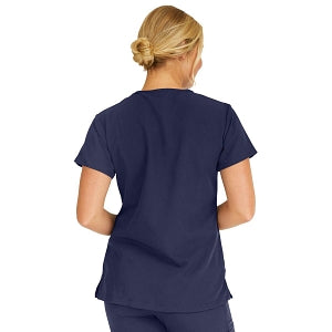 Medline Berkeley ave Women's Stretch Fabric Tunic Scrub Top with Pockets - Berkeley ave Women's Tunic Scrub Top with 3 Pockets, Size M, Navy - 5582NVYM