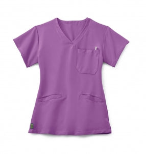 Medline Berkeley ave Women's Stretch Fabric Tunic Scrub Top with Pockets - DBD-TOP, SCRUB, LADIES, WLT PKT, BERKLEY, PPL - 5582PPLXXXL