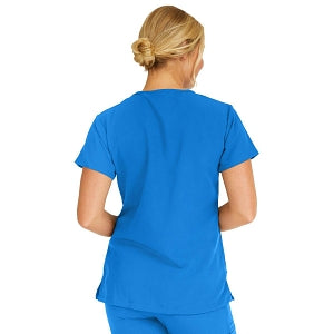 Medline Berkeley ave Women's Stretch Fabric Tunic Scrub Top with Pockets - Berkeley ave Women's Tunic Scrub Top with 3 Pockets, Size M, Royal Blue - 5582RYLM