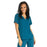 Medline Park Ave Women's Stretch Fabric Mock Wrap Scrub Top with Pockets - Park ave Women's Mock Wrap Scrub Top with 2 Pockets, Size M, Caribbean Blue - 5587CRBM