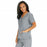 Medline Park Ave Women's Stretch Fabric Mock Wrap Scrub Top with Pockets - Park ave Women's Mock Wrap Scrub Top with 2 Pockets, Size L, Light Gray - 5587GRYL