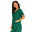 Medline Park Ave Women's Stretch Fabric Mock Wrap Scrub Top with Pockets - Park ave Women's Mock Wrap Scrub Top with 2 Pockets, Size M, Hunter Green - 5587HTRM