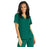 Medline Park Ave Women's Stretch Fabric Mock Wrap Scrub Top with Pockets - Park ave Women's Mock Wrap Scrub Top with 2 Pockets, Size M, Hunter Green - 5587HTRM