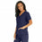 Medline Park Ave Women's Stretch Fabric Mock Wrap Scrub Top with Pockets - Park ave Women's Mock Wrap Scrub Top with 2 Pockets, Size L, Navy - 5587NVYL